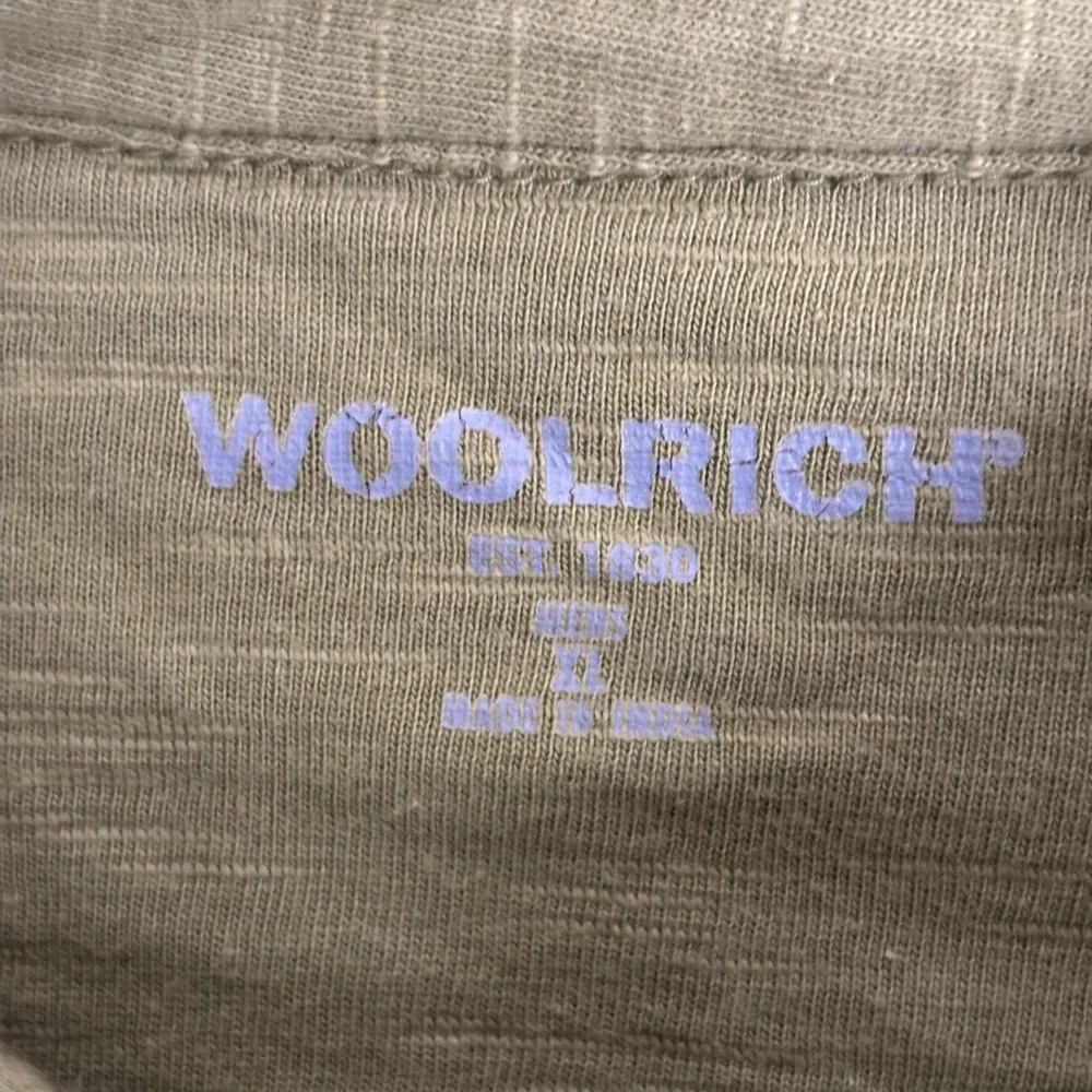 Woolrich Shirt Mens XL Olive Green Short Sleeve Button Front‎ Cotton Pockets - Picture 4 of 15